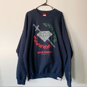 XL Navy Diamond Supply Co. Crewneck
